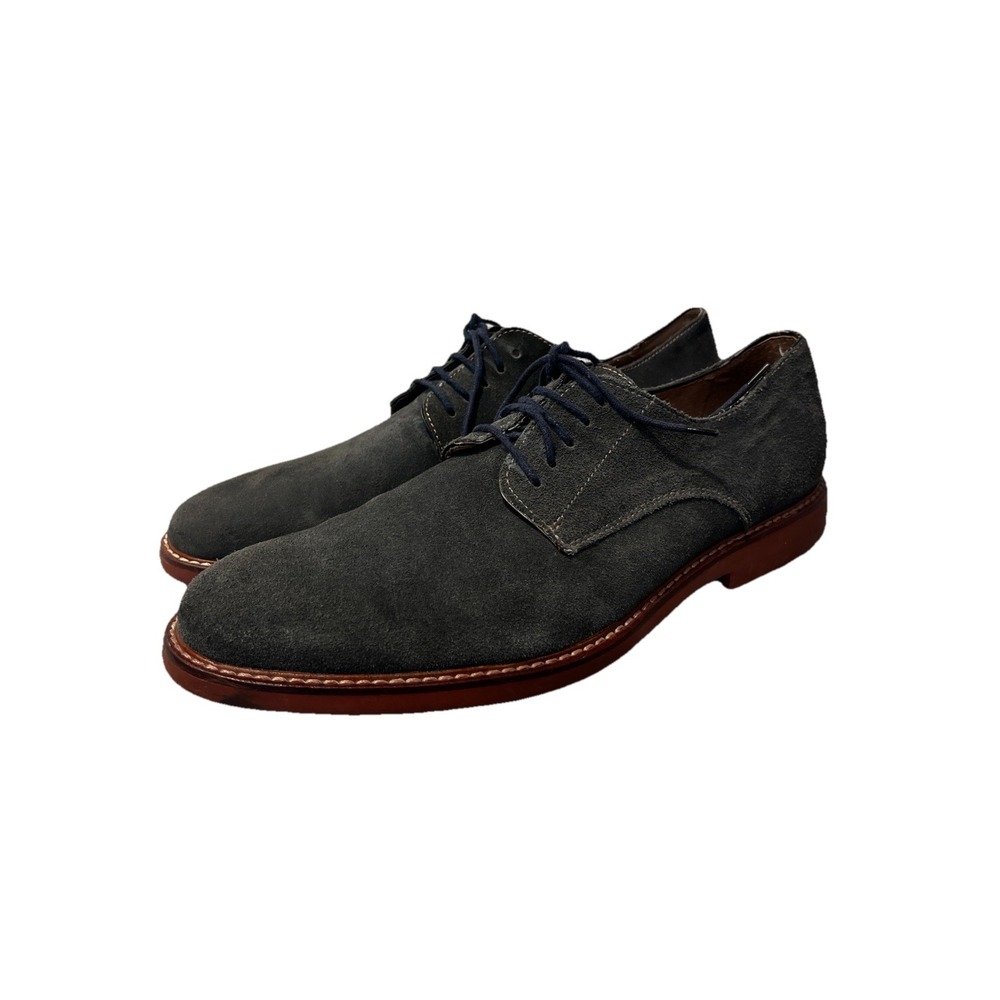 Aston Grey‎ Mens Oxford Shoes Suede Blue 10.5 Ivy League Dark Academia Preppy